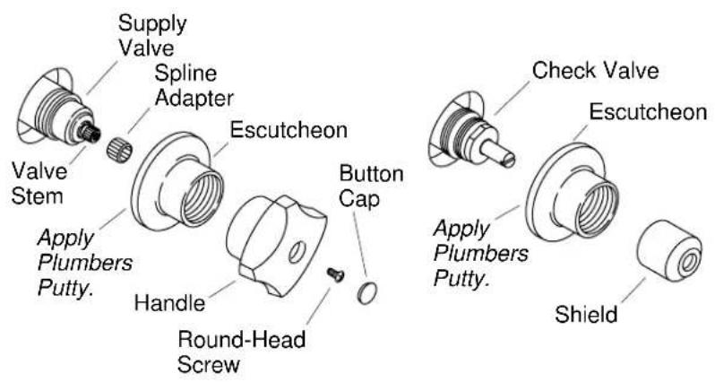 KOHLER Triton K-13938-2A - Install the Valve Body - 1