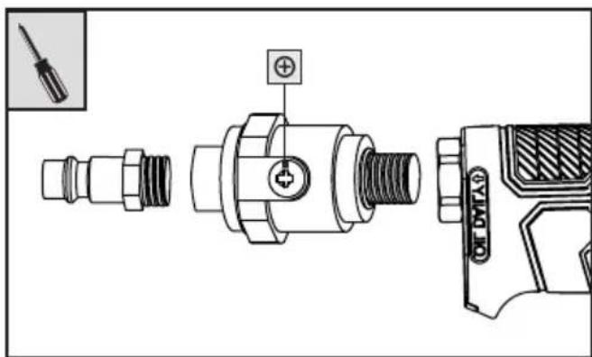 PARKSIDE PDSS 850 A1 - Lubrication with the compressed air lubricator - 1