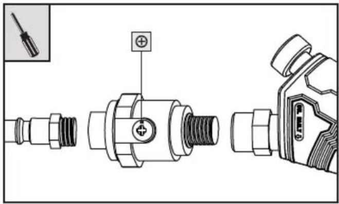 PARKSIDE PDSS 310 C6 - Lubrification avec le graisseur pneumatique - 1