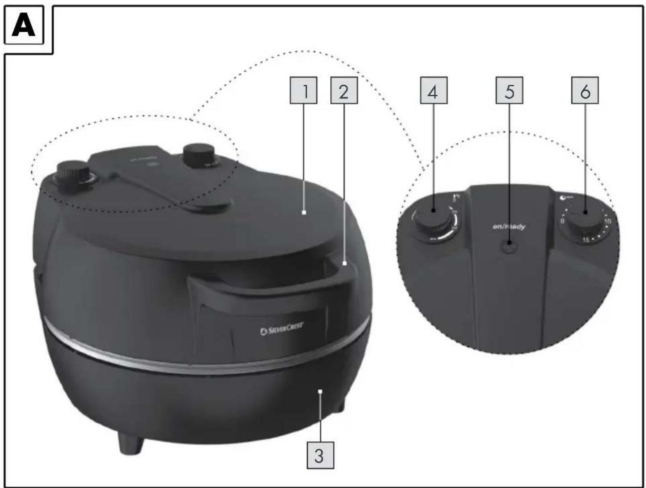 SILVERCREST SPOH 1200 B1 - HORNO DE ALTA TEMPERATURA PARA PIZZA - 1