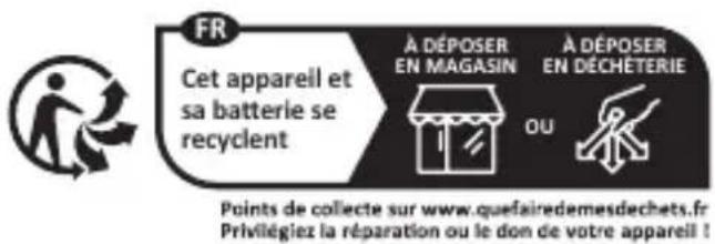 PARKSIDE PLHLA 20-Li C1 - Instructions pour le recyclage des batteries - 2