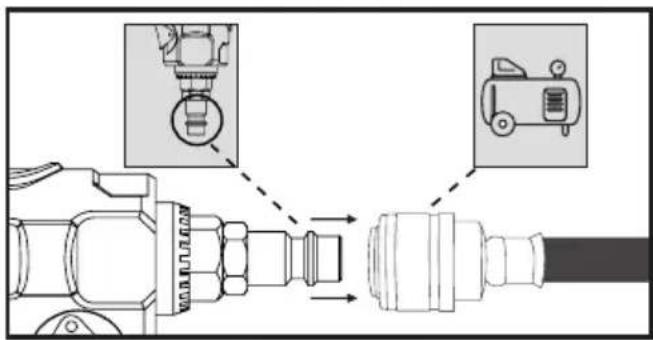 PARKSIDE PDNB 6.3 C3 - Collegamento a una fonte di aria compressa - 1