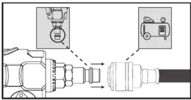 PARKSIDE PDNB 6.3 C3 - Connection to a compressed air source - 1