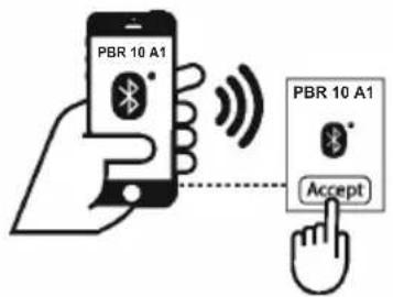 PARKSIDE PBR 10 A1 - Sådan opretter du forbindelse til en afspilningsenhed via Bluetooth - 2