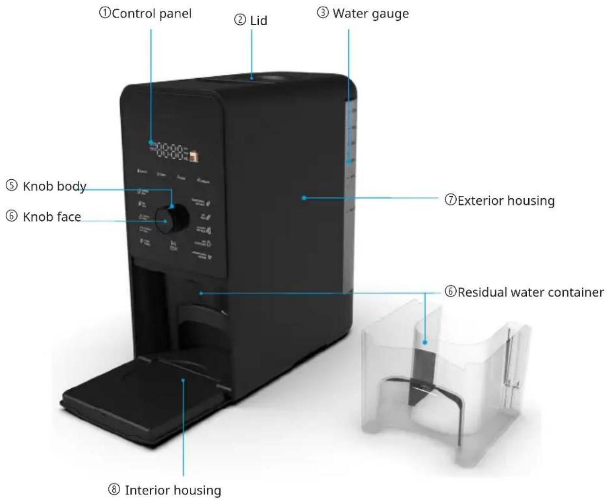 Klarstein Marcia Touch - APPLIANCE OVERVIEW - 1