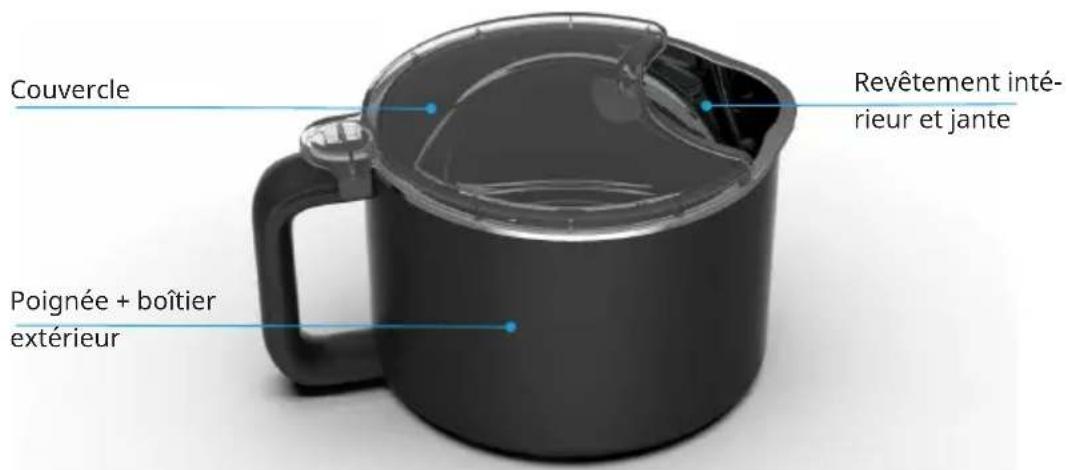 Klarstein Marcia Touch - PIÈCE DE RECHANGE CARAFE 10047621 - 1