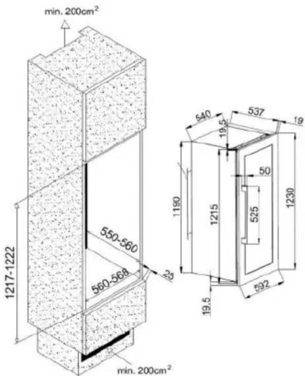 Klarstein Vinsider 79 Duo - Built-in Cabinet Instructions - 1