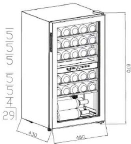 Klarstein Vinamour 29 Uno - Stockage du vin - 1
