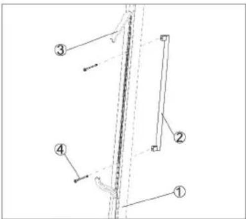 Klarstein Vinamour 29 Uno - Install handle to the door frame of the appliance. - 1