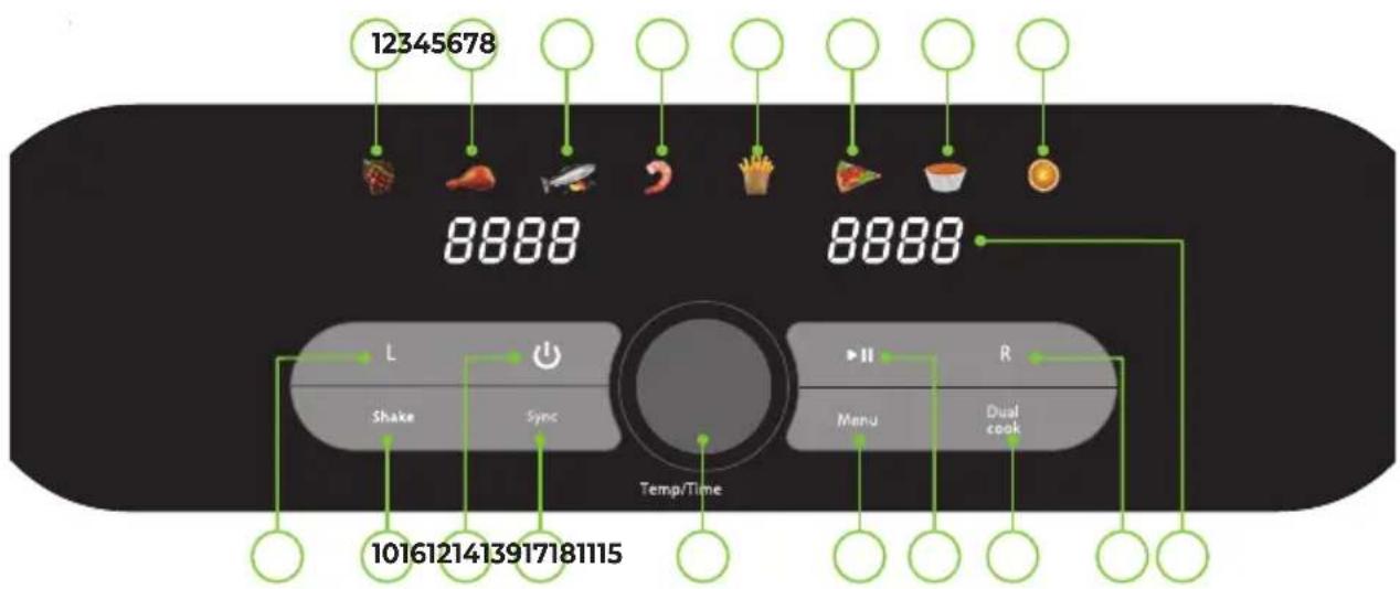 Klarstein AuraAir - CONTROL PANEL AND BUTTONS - 1
