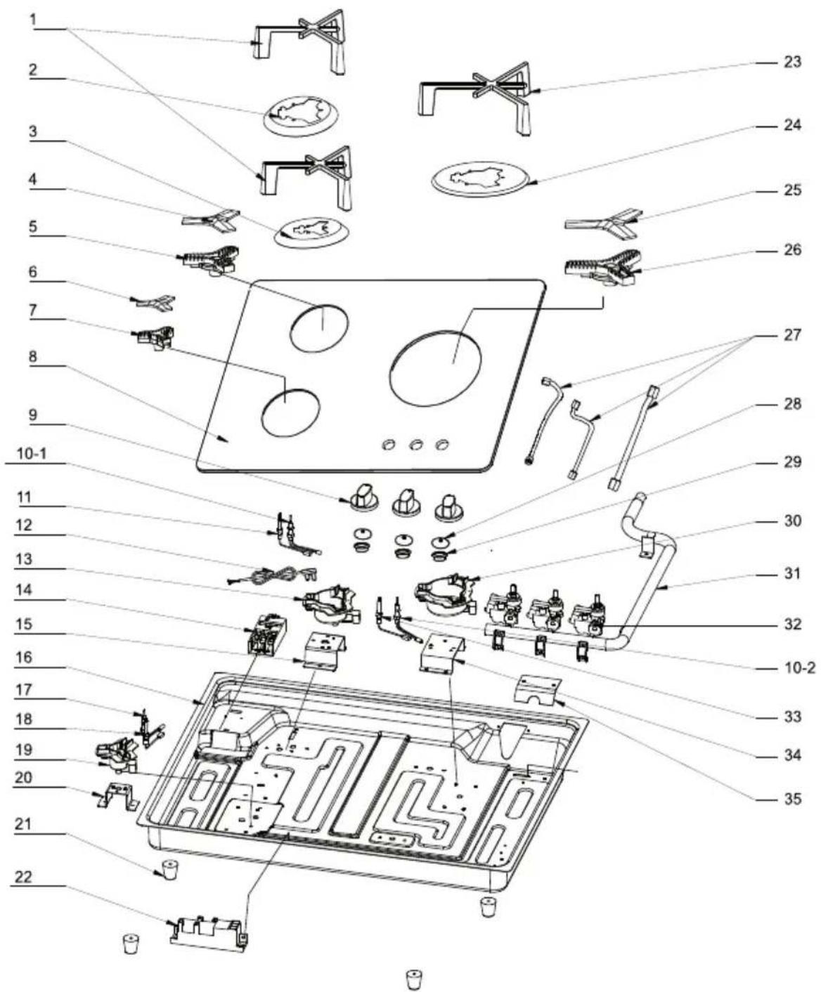 Klarstein Trifecta 5 - EXPLODED VIEW - 3