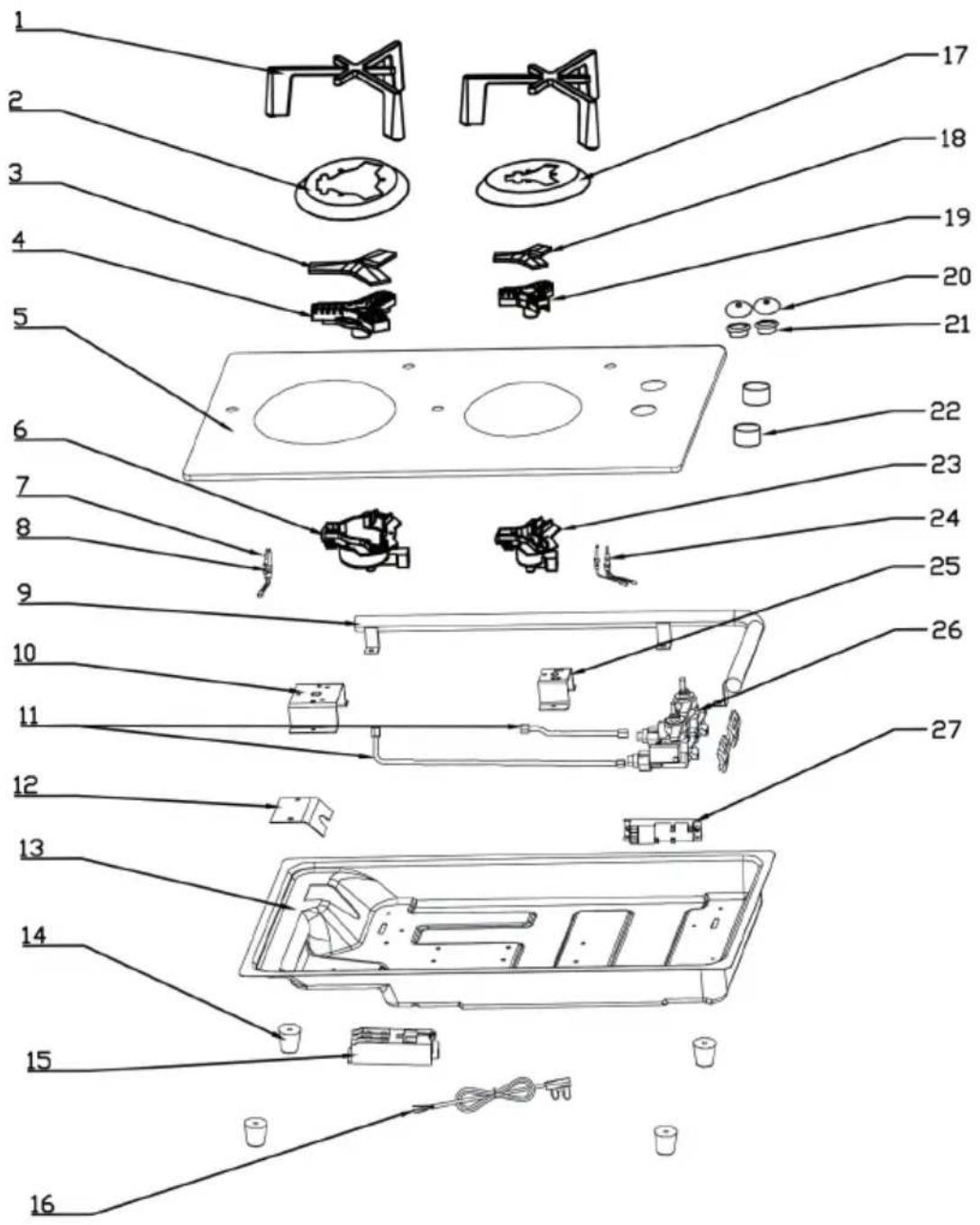 Klarstein Trifecta 5 - EXPLODED VIEW - 2