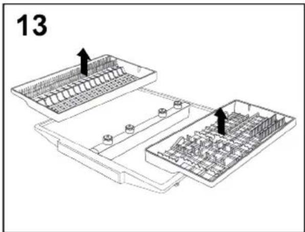 HAIER XF 4A4M4BX - VERWENDUNG DES DRITTEN KORBES (Nur bei einigen Modellen) - 2