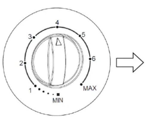 ASPES ARH1855500ENF - Operation of the Temperature control knob - 1