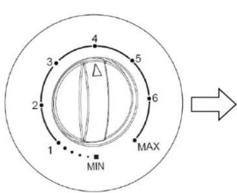 ASPES ARH1855500ENF - Utilisation du bouton de réglage de la température - 1