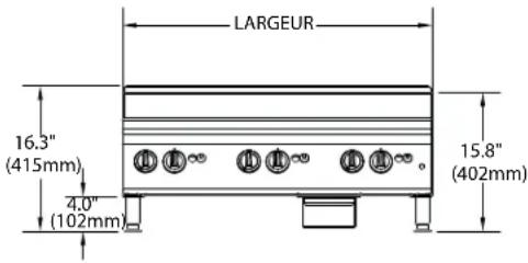 GARLAND GTOG36-6 - SÉRIE GARLAND GT ÉQUIPEMENT DE PLAN DE TRAVAIL AU GAZ POUR USAGE INTENSIF - 12