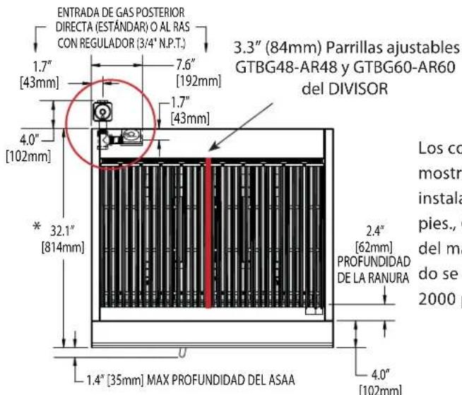 GARLAND GTOG36-6 - ESPECIFICACIONES: PARRILLAS DE ASAR RADIANTES - 1