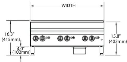 GARLAND GTOG36-6 - SPECIFICATIONS: RADIANT CHAR-BROILERS - 6