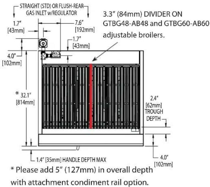 GARLAND GTOG36-6 - SPECIFICATIONS: CERAMIC-BRIQUETTE CHAR-BROILERS - 1