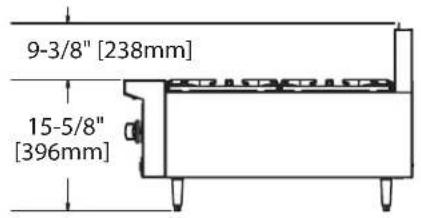 GARLAND GFE36-4G12R - Top View - 2