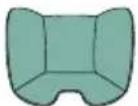 CHICCO Kory Plus i-Size - 40-85cm (max 13 kg) i-SIZE Universal bakåtvänd (Universal Belted): montering med bilens trepunktsbälte (se bilderna från nummer 16 till 26) - 1