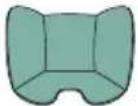 CHICCO Kory Plus i-Size - 40-85cm (max 13 kg) i-SIZE Universal bakåtvänd (Universal Belted): montering med bilens trepunktsbälte (se bilderna från nummer 16 till 26) - 3