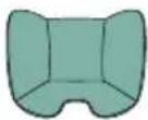 CHICCO Kory Plus i-Size - 40-85 cm (13 kg maxi) i-SIZE Universel dos à route (Universal Belted): installation avec les ceintures à 3 points de la voiture (voir illustrations 16 à 26) - 1