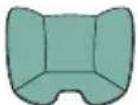 CHICCO Kory Plus i-Size - 40–85 cm (max. 13 kg) hátra néző i-SIZE Universal rendszer (Universal Belted): felszerelés a jármű 3 pontos biztonsági övével (lásd a 16–26. ábrákat) - 3