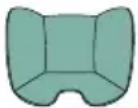 CHICCO Kory Plus i-Size - 40–85 cm (največ 13 kg) i-SIZE, nameščen v nasprotni smeri vožnje z univerzalnimi pasovi (Universal Belted): namestitev s tritočkovnimi varnostnimi pasovi v vozilu (glejte slike od številke 16 do 26). - 3