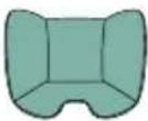 CHICCO Kory Plus i-Size - 40-85 см (макс. 13 кг) Универсальное крепление i-SIZE для установки против направления движения: установка с помощью 3-точечного ремня безопасности автомобиля (см. рис. 16 - 26) - 1