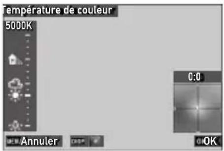 Température de couleur 5000K 0:0 Annuler OK