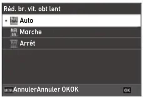 Réd. br. vit. obt lent Auto Marche Arrêt AnnulerAnnuler OKOK