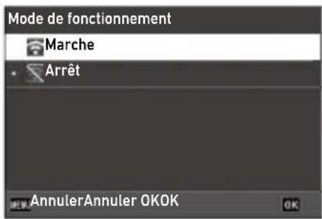 Mode de fonctionnement Marche Arrêt AnnulerAnnuler OKOK