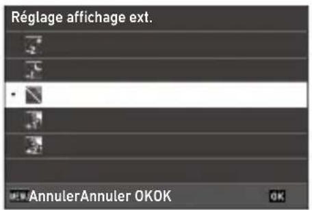 Réglage affichage ext. AnnulerAnnuler OKOK