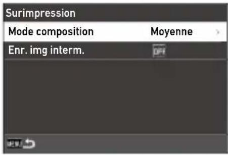 Surimpression Mode composition Moyenne Enr. img interm.
