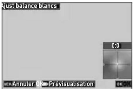 Ajust balance blancs 0:0 Annuler OK Prévisualisation OK OK