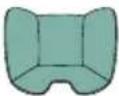 CHICCO Seety i-Size - 40-80 cm (max. 13 kg) Cu centuri de siguranță universale, în sensul opus direcției de deplasare: instalarea cu centuri de siguranță în 3 puncte ale autovehiculului (consultați ilustrațiile cu numerele de la 16 până la 26) - 1
