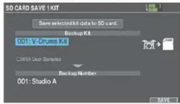 ROLAND V-Drums V51 - 將鼓組備份到SD卡(SAVE1KIT) - 1