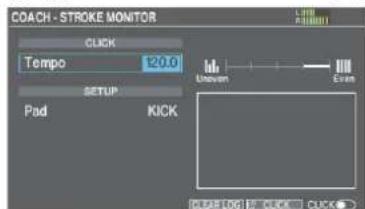 ROLAND V-Drums V51 - 使用游標鍵或轉盤選擇“STROKE MONITOR”，再按下[ENTER]鍵。 - 1