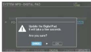 ROLAND V-Drums V51 - 將游標位於“Need to update”，再按下[F6](UPDATE)鍵。 - 1