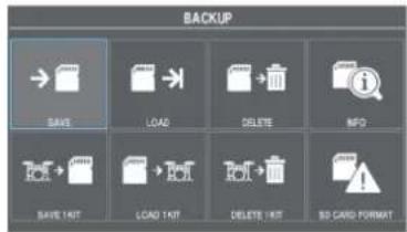 ROLAND V-Drums V51 - 3.使用游標鍵選擇“BACKUP”，再按下[ENTER]鍵。將會出現BACKUP畫面。 - 1