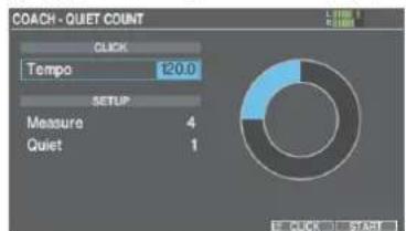 ROLAND V-Drums V51 - 使用游標鍵或轉盤選擇“QUIET COUNT”，再按下[ENTER]鍵。 - 1