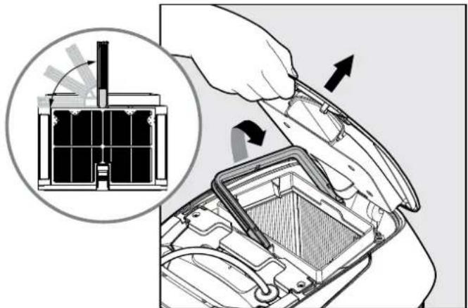 DOLPHIN Escape - Nettoyage après usage – Désassemblage et nettoyage du panier de filtrage - 2