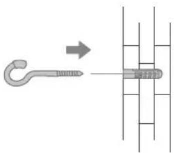 SABA CI6060PY23WH - Fixation de la chaîne de sécurité et du crochet - 2