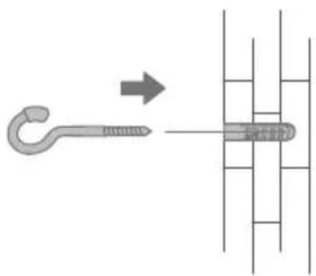 SABA CI6060PY23WH - Fitting the safety chain and hook - 2