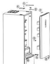 SABA CB405NFDK D - REVERSING THE DOOR - 3