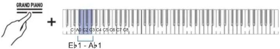 CASIO Celviano AP-S190 - Changement de la sensibilité de réponse au toucher - 1