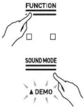 CASIO Celviano AP-S190 - Maintenez enfoncée la touche « FUNCTION » et appuyez sur la touche « SOUND MODE ». - 1