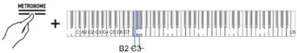 CASIO Celviano AP-S190 - Exemple: Réglage du tempo - 1