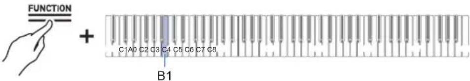 CASIO Celviano AP-S190 - Appuyez sur la touche B1 (Suppression SMF/MRF/Audio). - 1